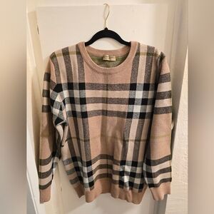 Burberry Plaid Crewneck Sweater